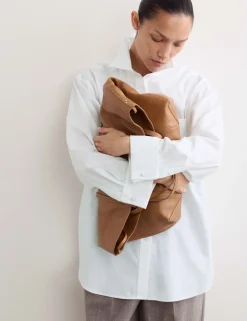 Pure Cotton Collared Double Cuff Shirt