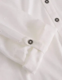 Pure Cotton Collared Longline Shirt