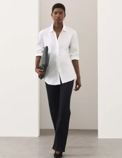 Pure Cotton Collared Relaxed Shirt