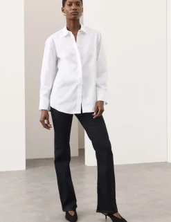 Pure Cotton Collared Relaxed Shirt