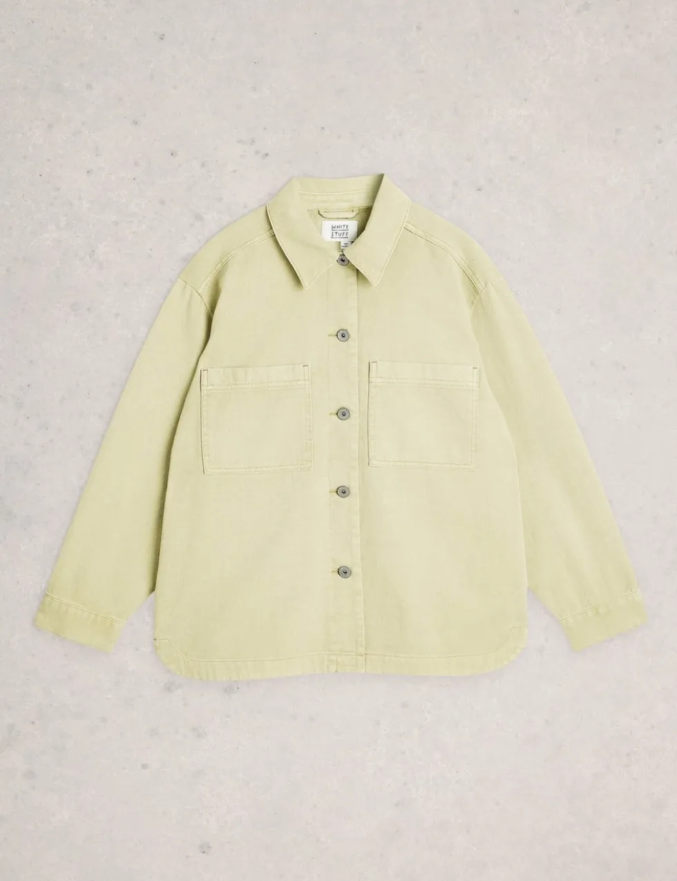 Pure Cotton Collared Shacket