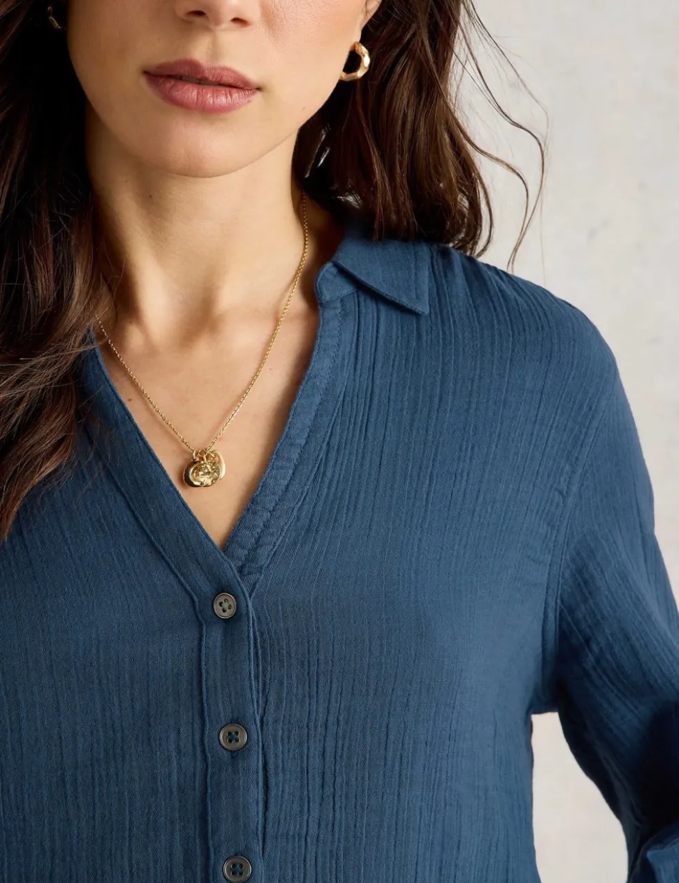 Pure Cotton Collared Shirt