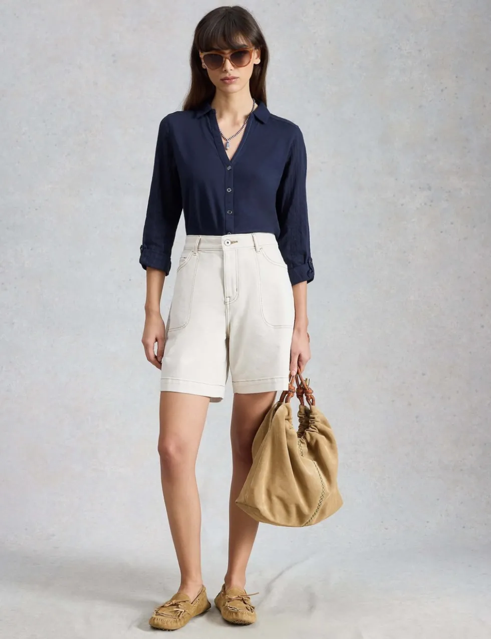 Pure Cotton Collared Shirt