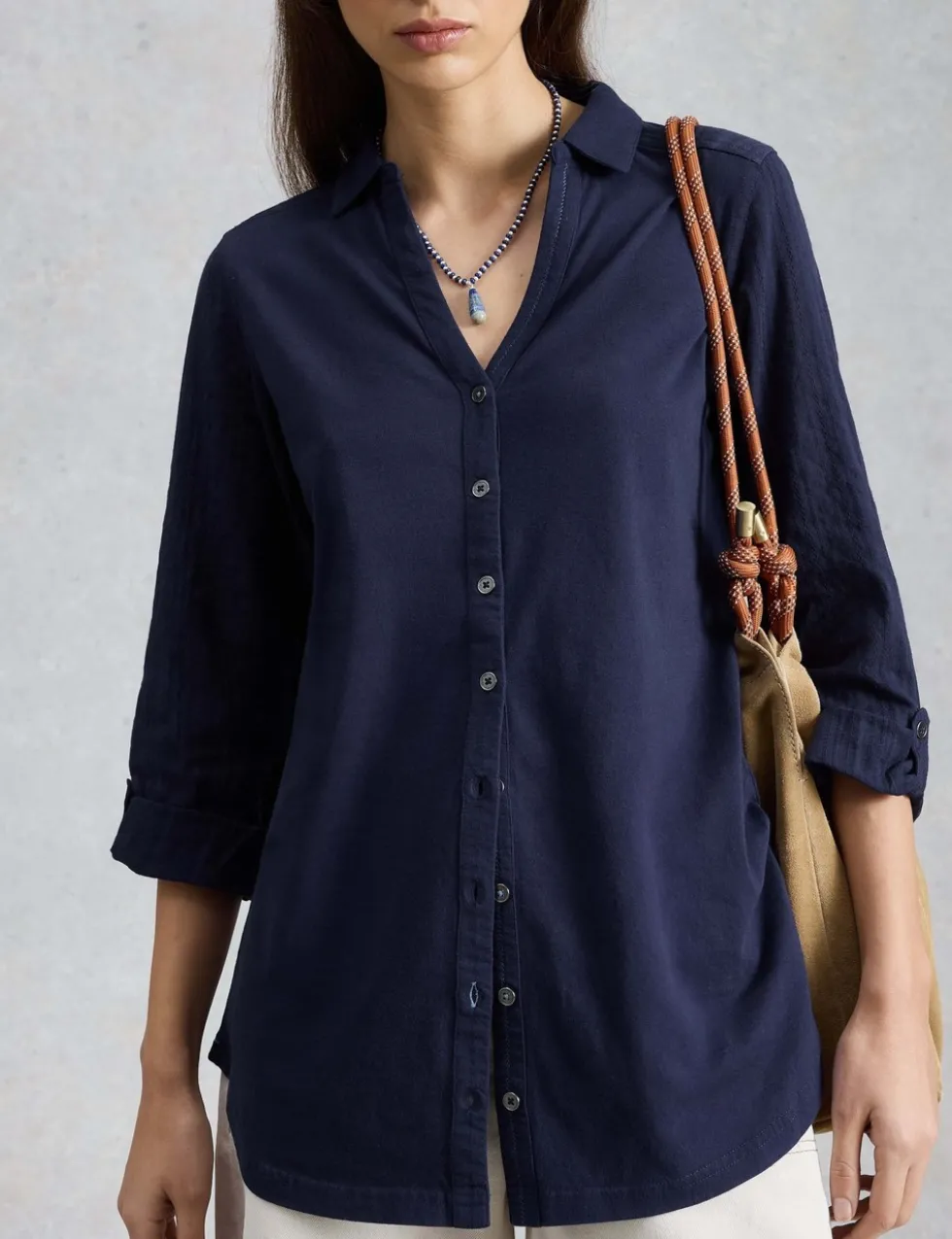 Pure Cotton Collared Shirt