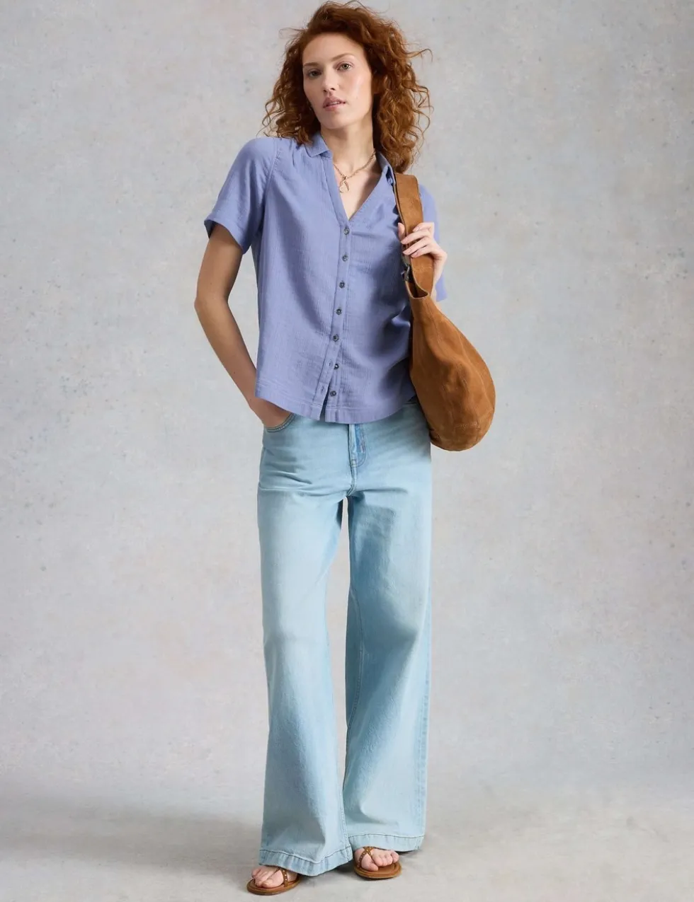 Pure Cotton Collared Shirt