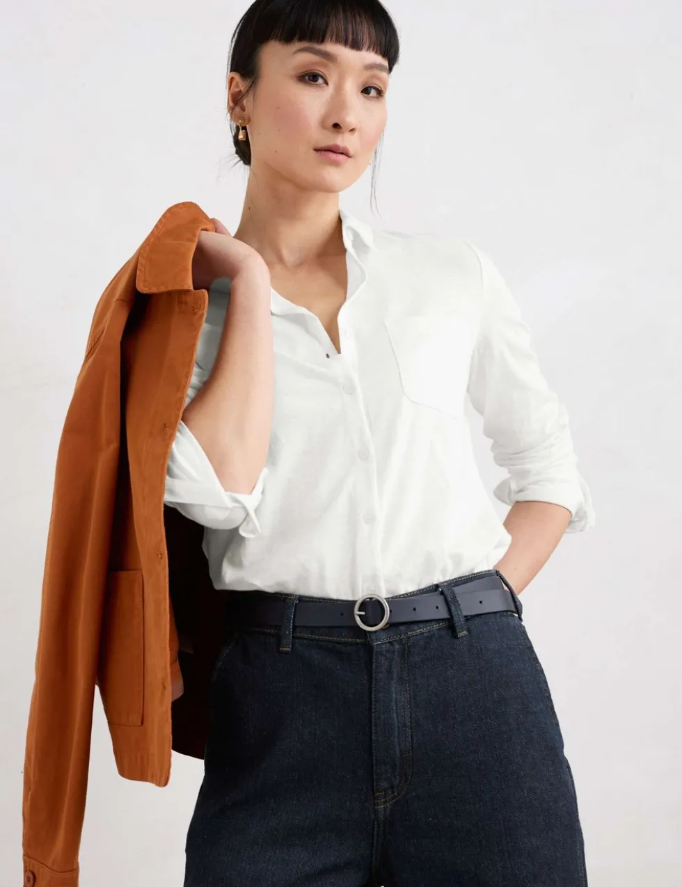 Pure Cotton Collared Shirt