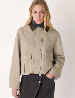 Pure Cotton Collared Utility Jacket