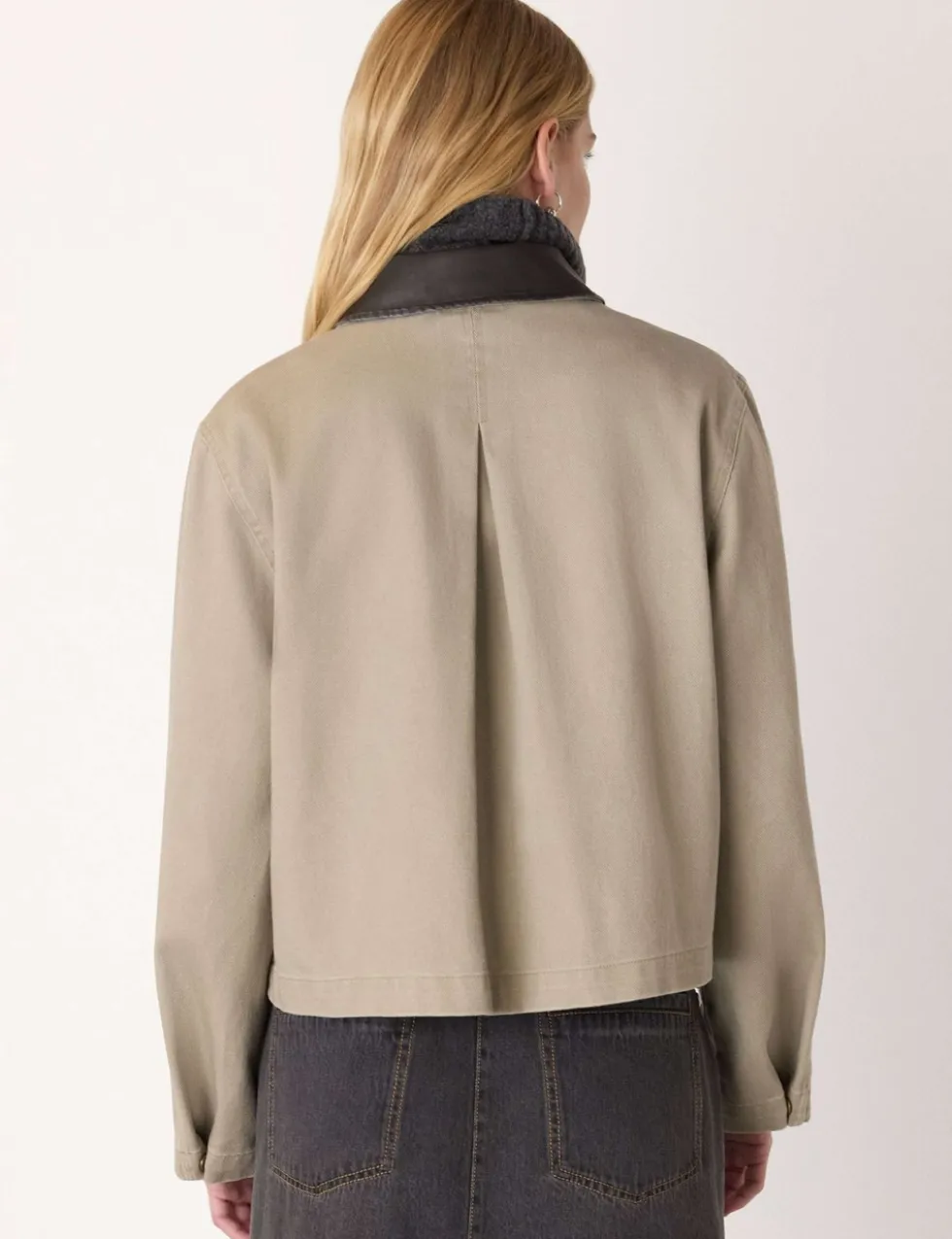 Pure Cotton Collared Utility Jacket