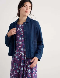 Pure Cotton Collared Utility Jacket