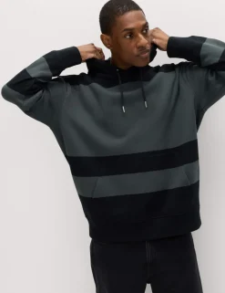 Pure Cotton Colour Block Hoodie
