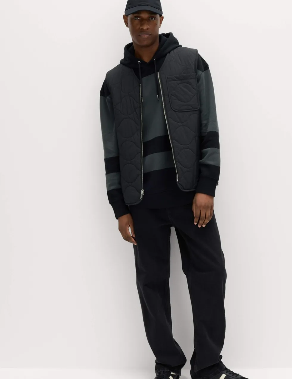 Pure Cotton Colour Block Hoodie
