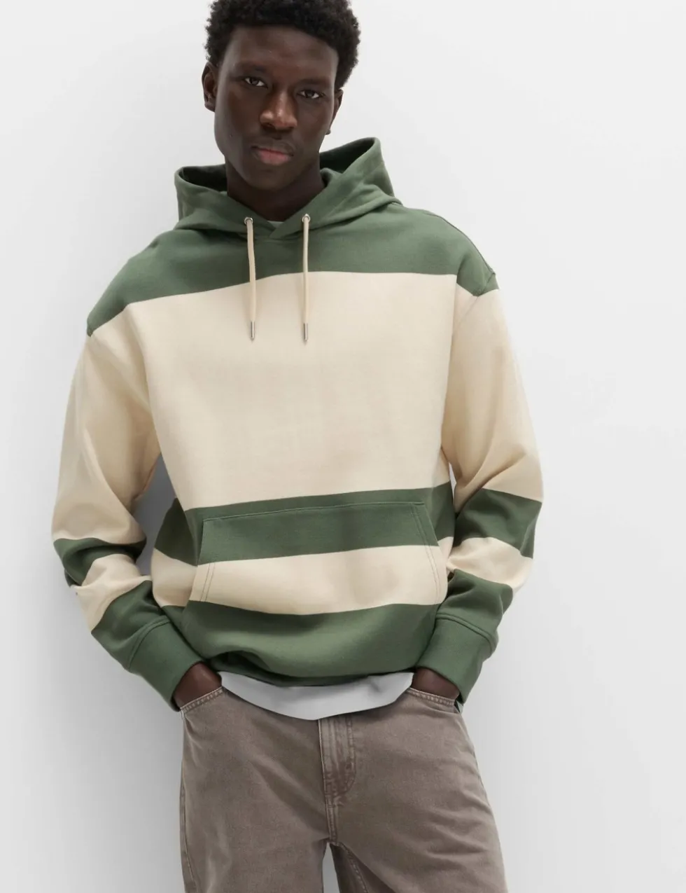 Pure Cotton Colour Block Hoodie