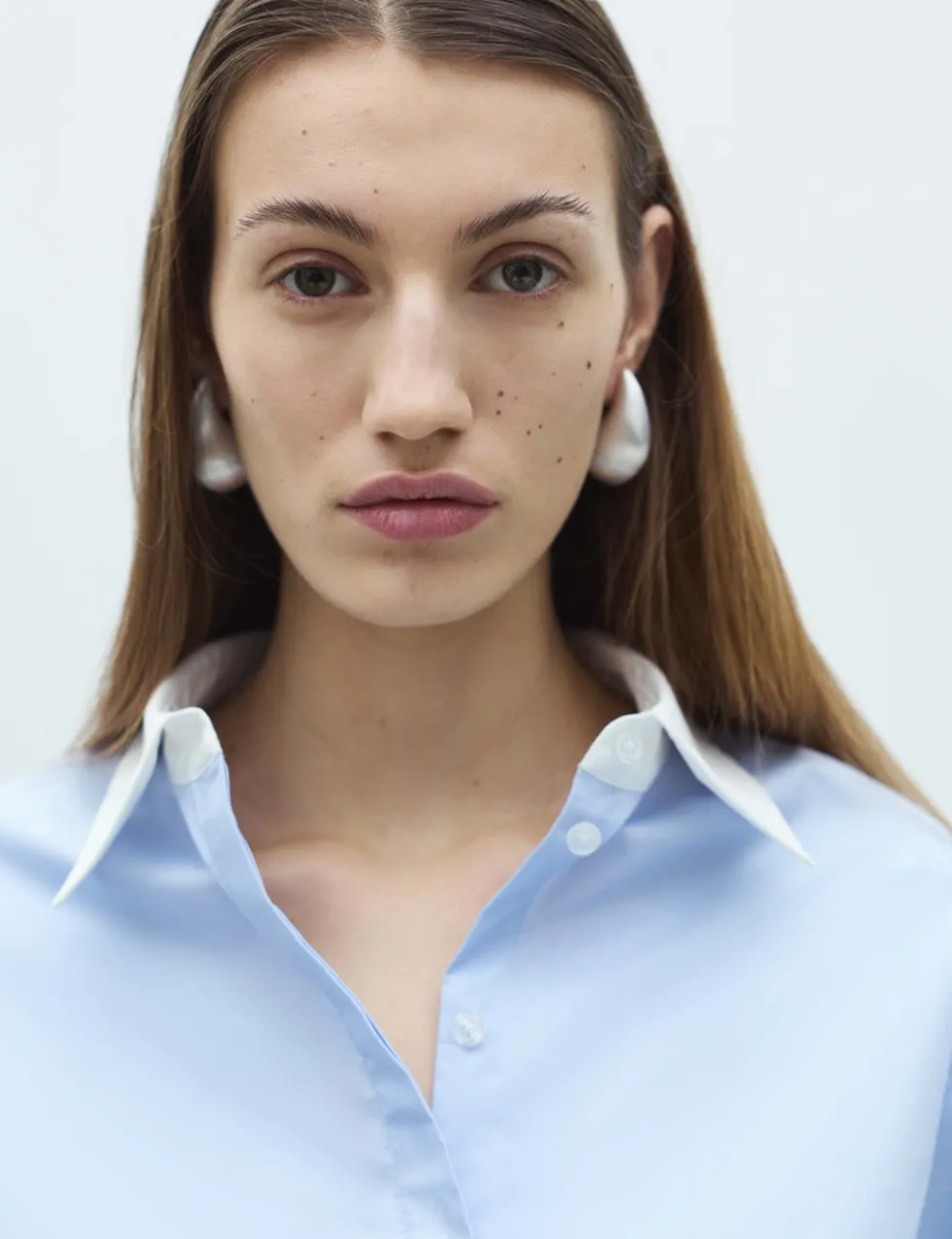 Pure Cotton Contrast Detail Oversized Shirt