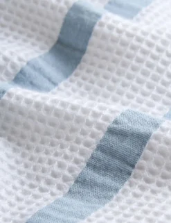 Pure Cotton Contrast Striped Waffle Bedding Set