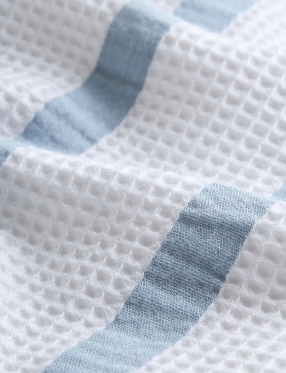 Pure Cotton Contrast Striped Waffle Bedding Set