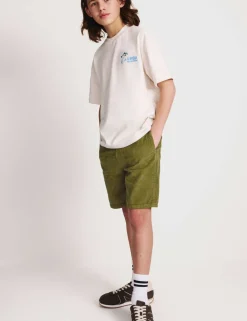 Pure Cotton Corduroy Shorts (6-16 Yrs)