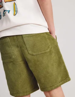 Pure Cotton Corduroy Shorts (6-16 Yrs)