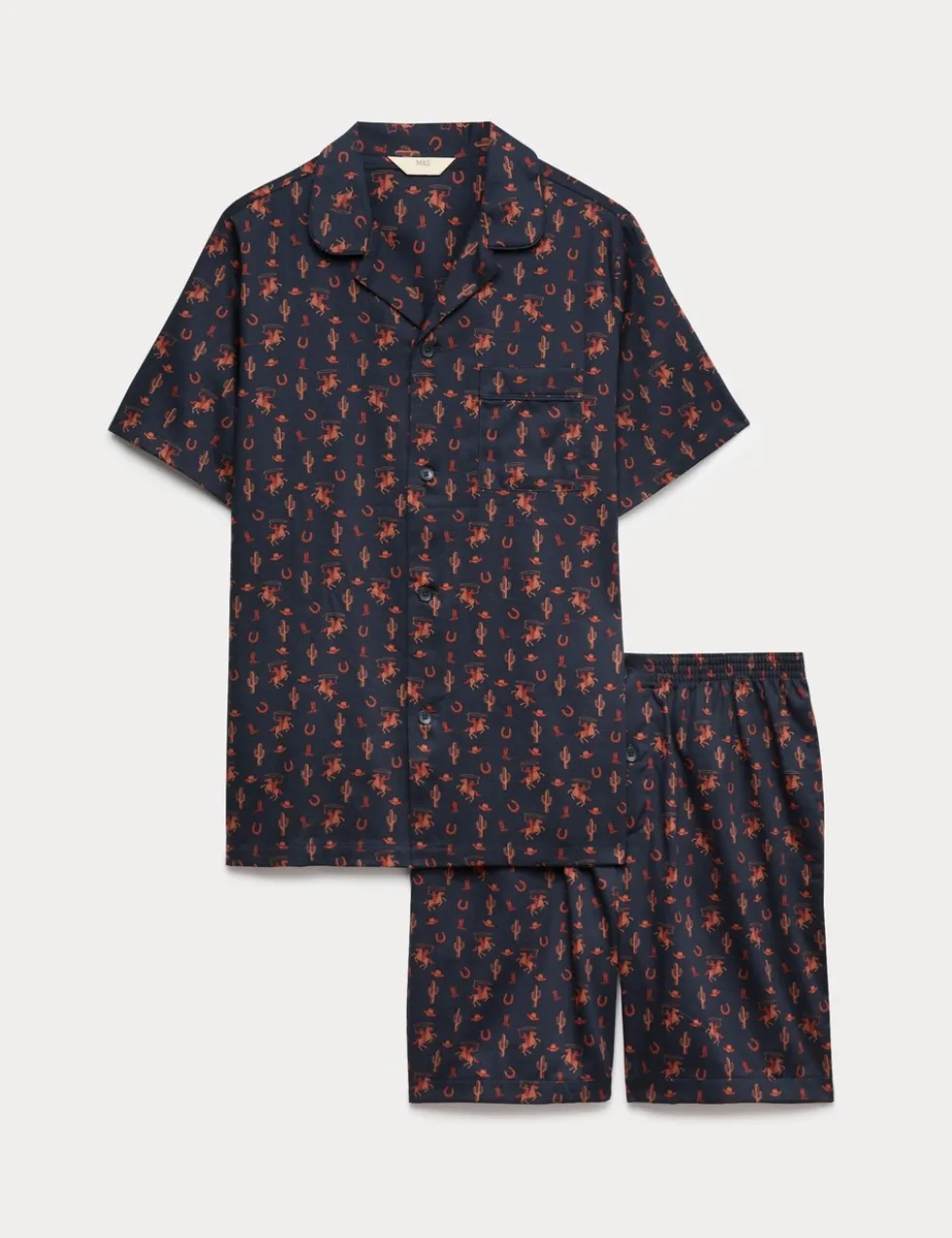 Pure Cotton Cowboy Print Pyjama Set