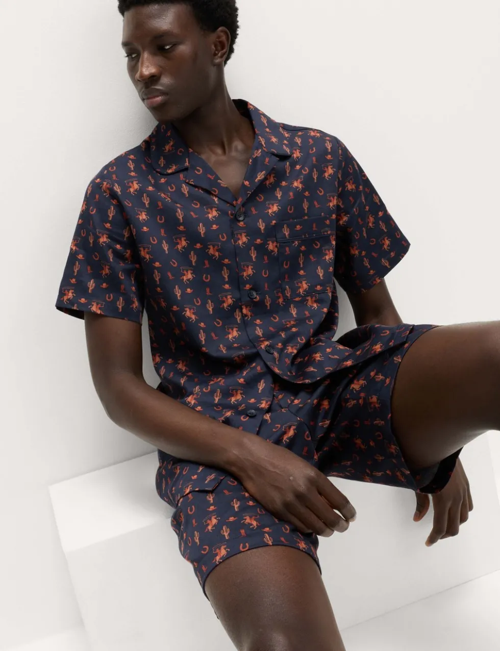 Pure Cotton Cowboy Print Pyjama Set