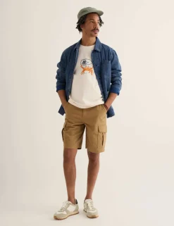 Pure Cotton Crab Graphic Crew Neck T-Shirt