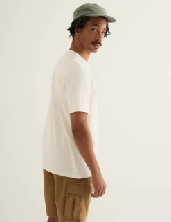 Pure Cotton Crab Graphic Crew Neck T-Shirt