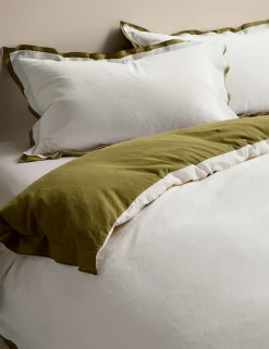 Pure Cotton Crepe Contrast Bedding Set