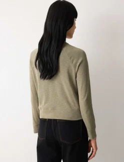 Pure Cotton Crew Neck Cardigan