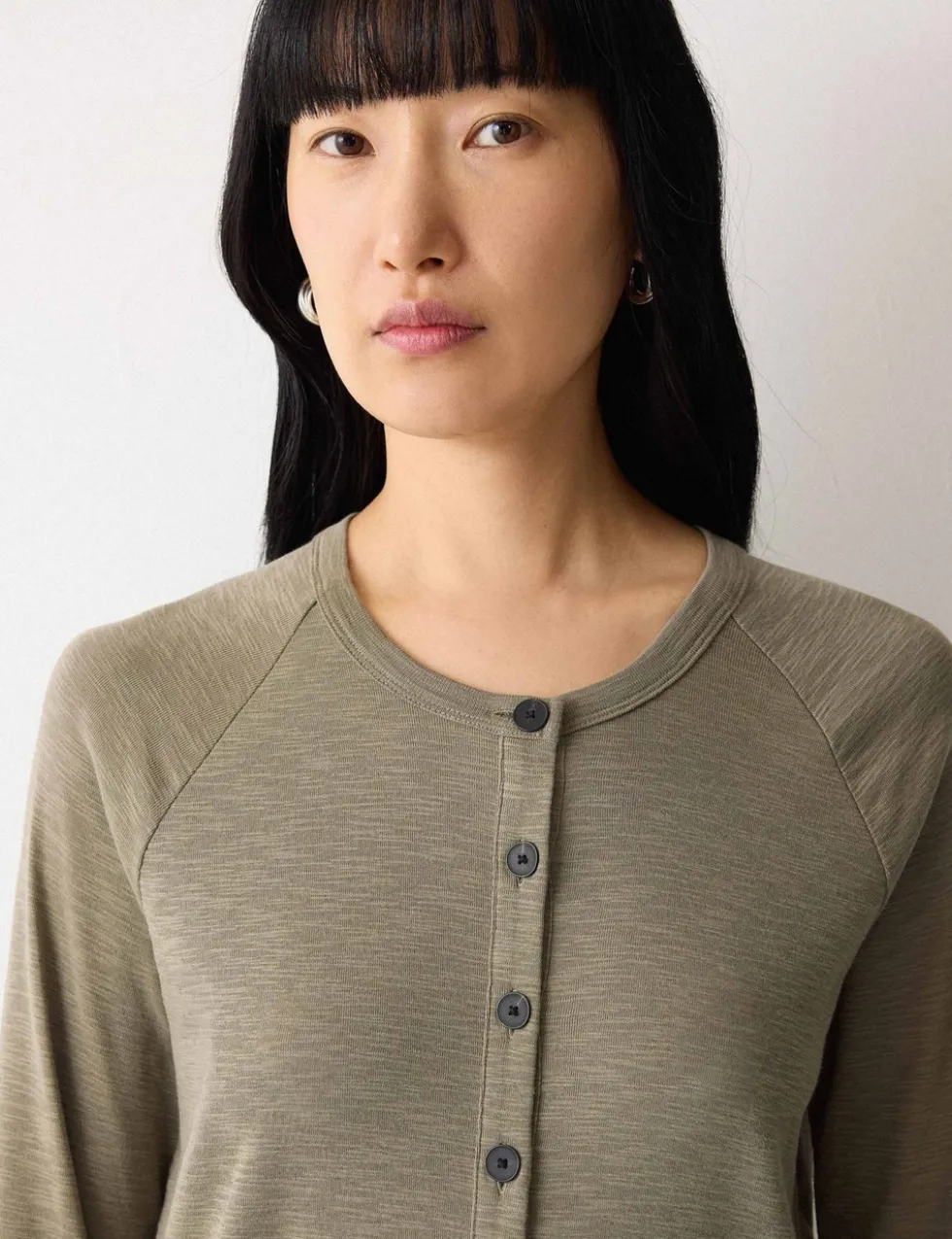 Pure Cotton Crew Neck Cardigan