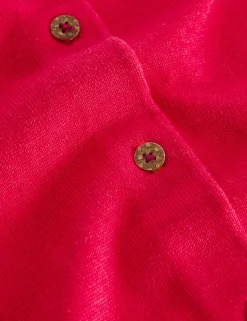 Pure Cotton Crew Neck Cardigan
