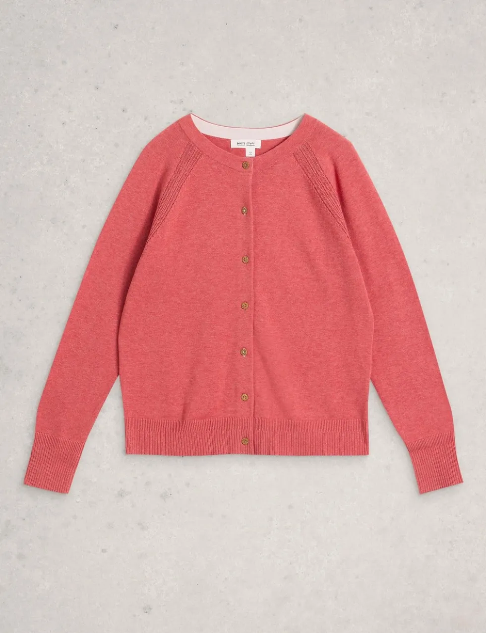 Pure Cotton Crew Neck Cardigan