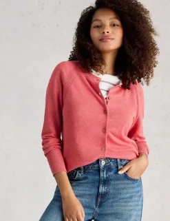 Pure Cotton Crew Neck Cardigan
