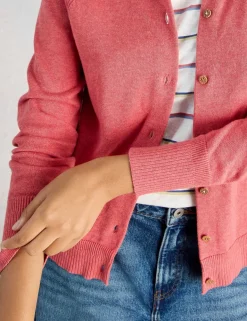 Pure Cotton Crew Neck Cardigan