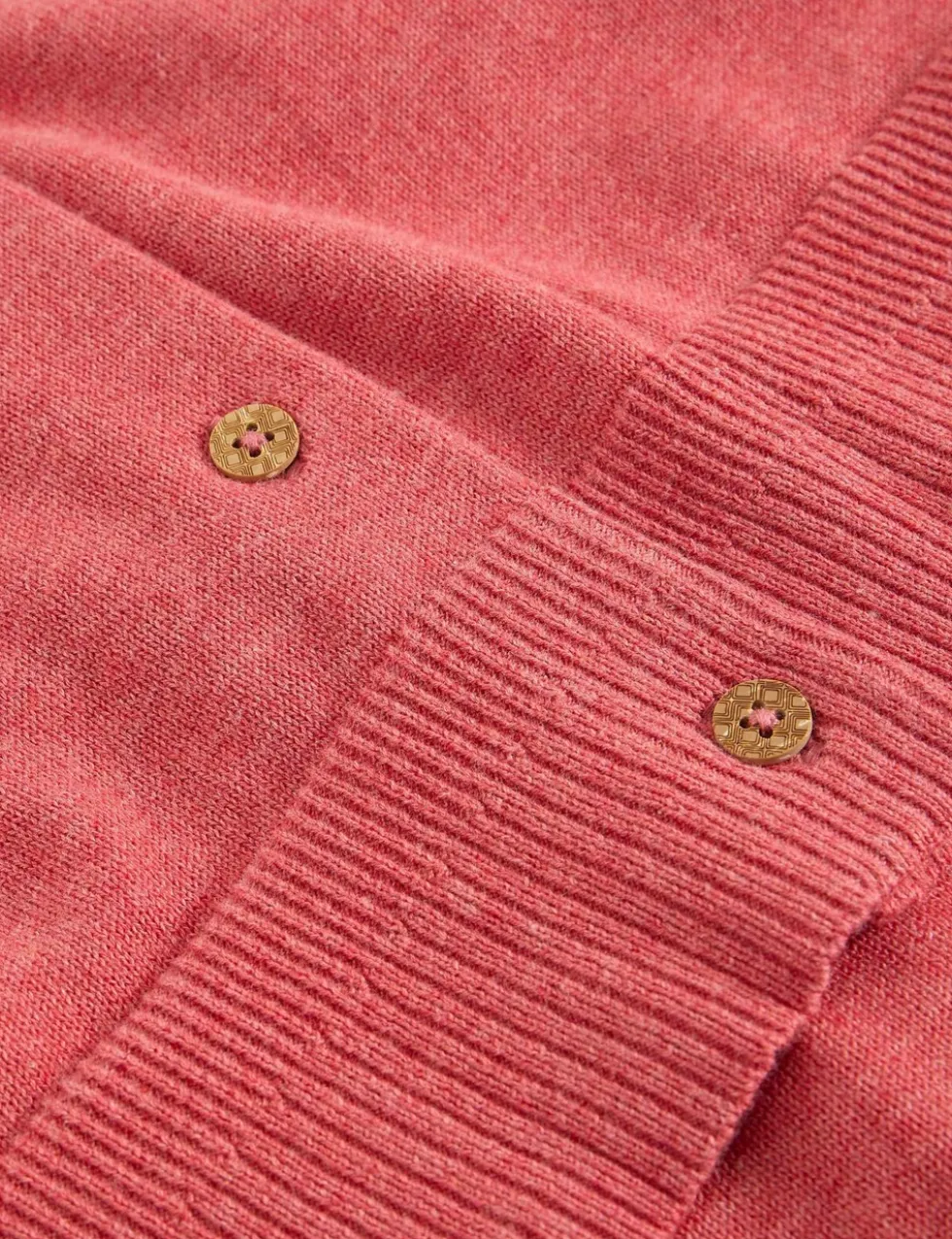 Pure Cotton Crew Neck Cardigan