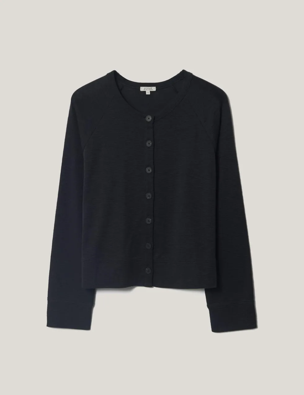 Pure Cotton Crew Neck Cardigan