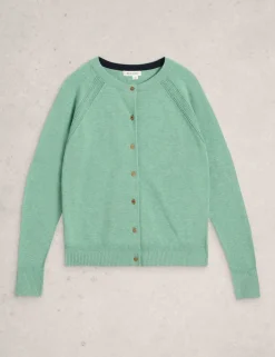 Pure Cotton Crew Neck Cardigan