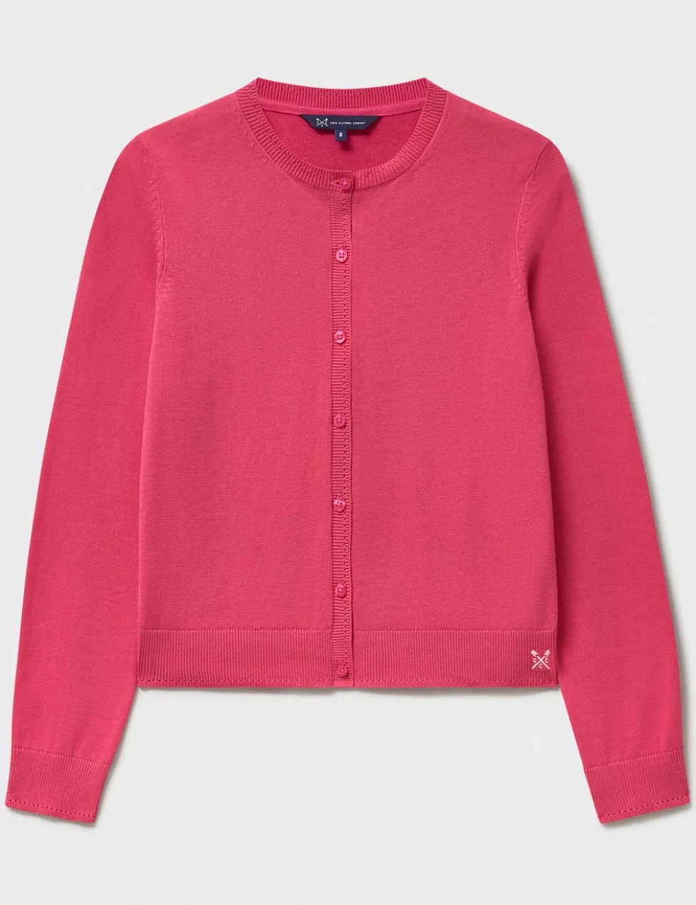 Pure Cotton Crew Neck Cardigan