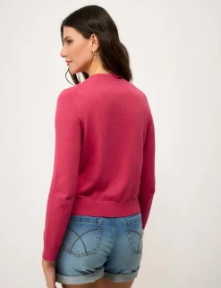 Pure Cotton Crew Neck Cardigan