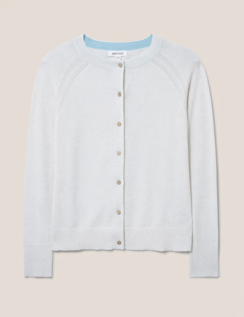 Pure Cotton Crew Neck Cardigan