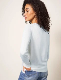 Pure Cotton Crew Neck Cardigan