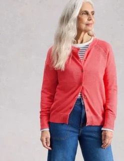 Pure Cotton Crew Neck Cardigan