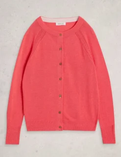 Pure Cotton Crew Neck Cardigan