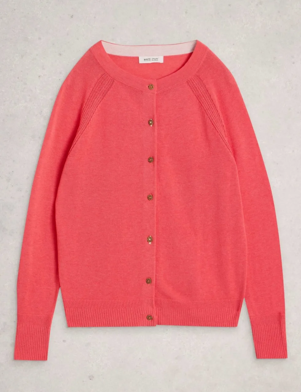 Pure Cotton Crew Neck Cardigan