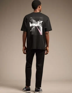Pure Cotton Crew Neck Graphic T-Shirt