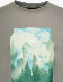 Pure Cotton Crew Neck Graphic T-Shirt