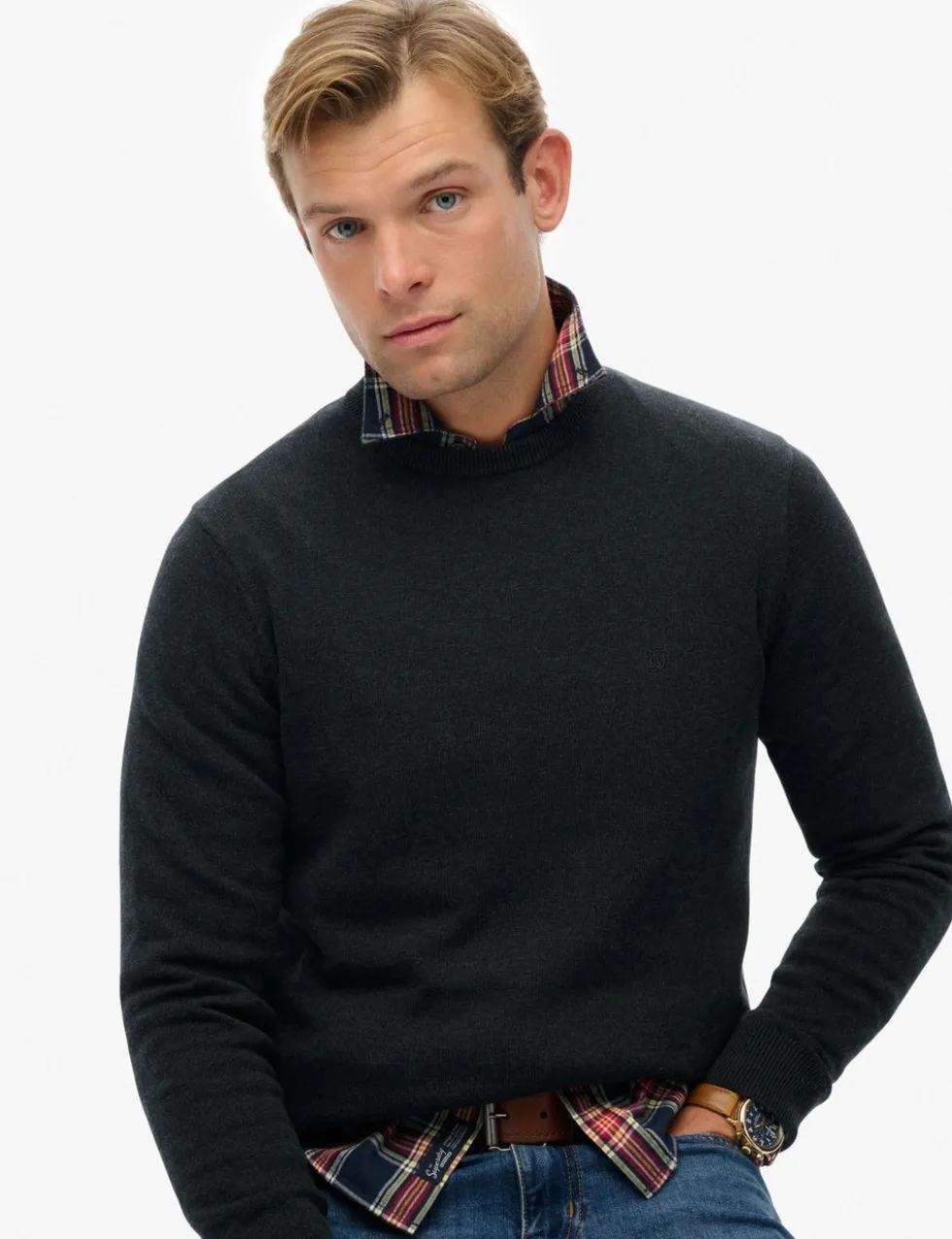 Pure Cotton Crew Neck Jumper