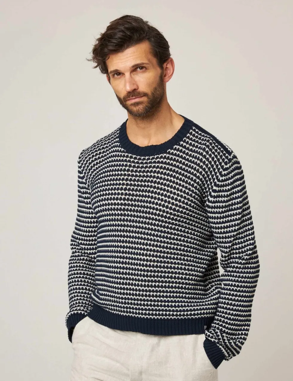 Pure Cotton Crew Neck Jumper
