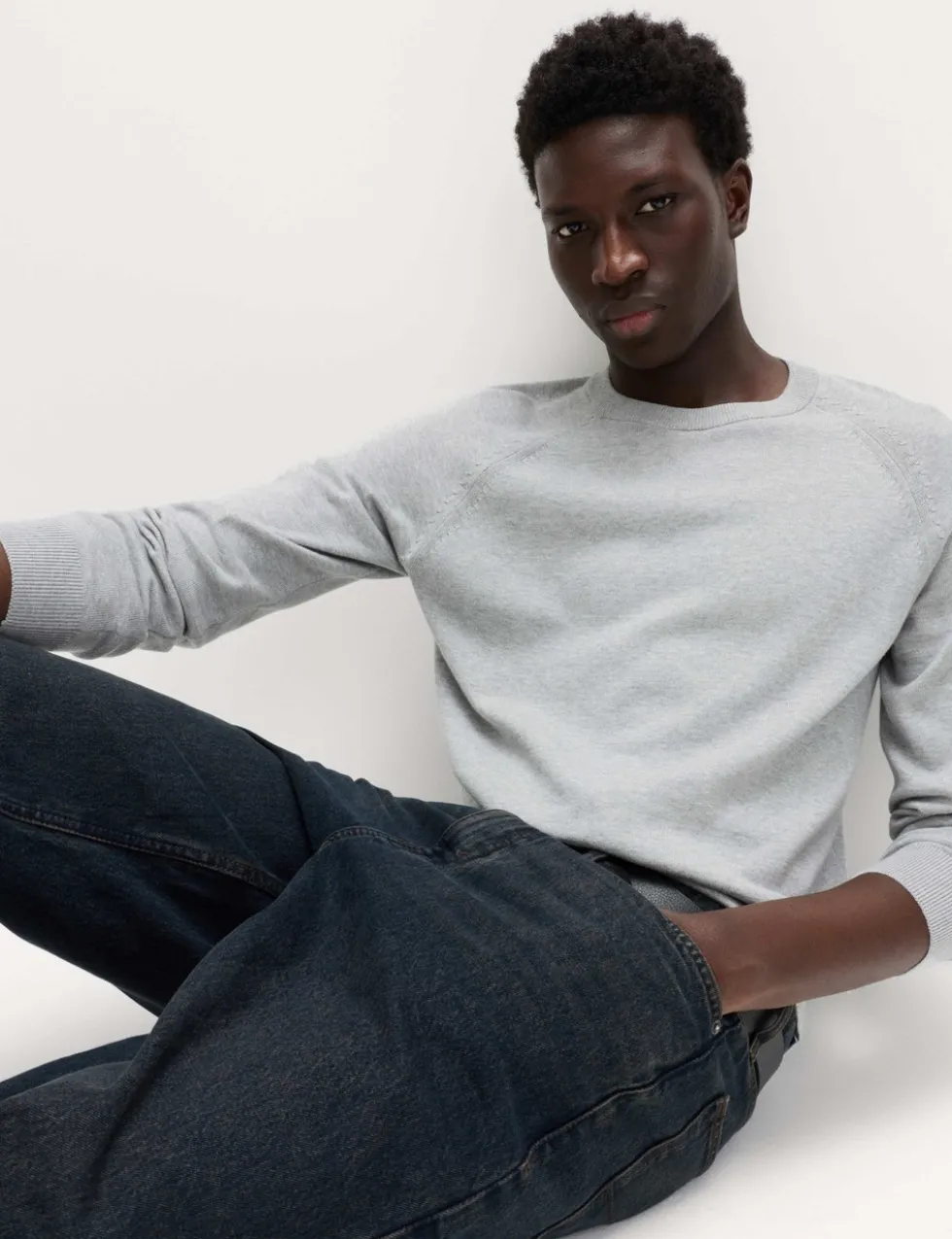 Pure Cotton Crew Neck Jumper