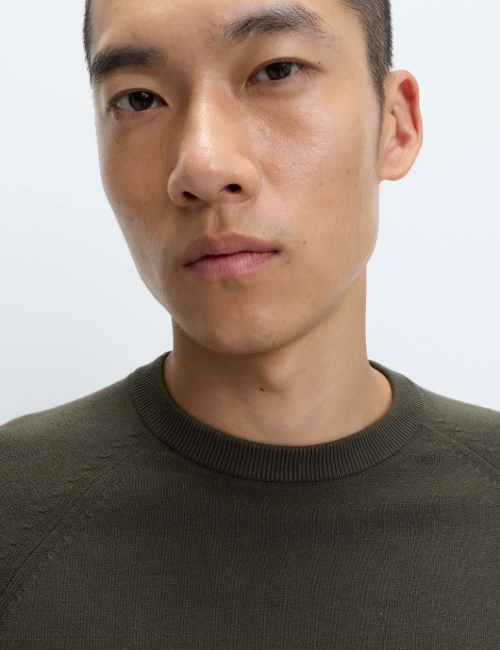 Pure Cotton Crew Neck Jumper