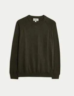 Pure Cotton Crew Neck Jumper