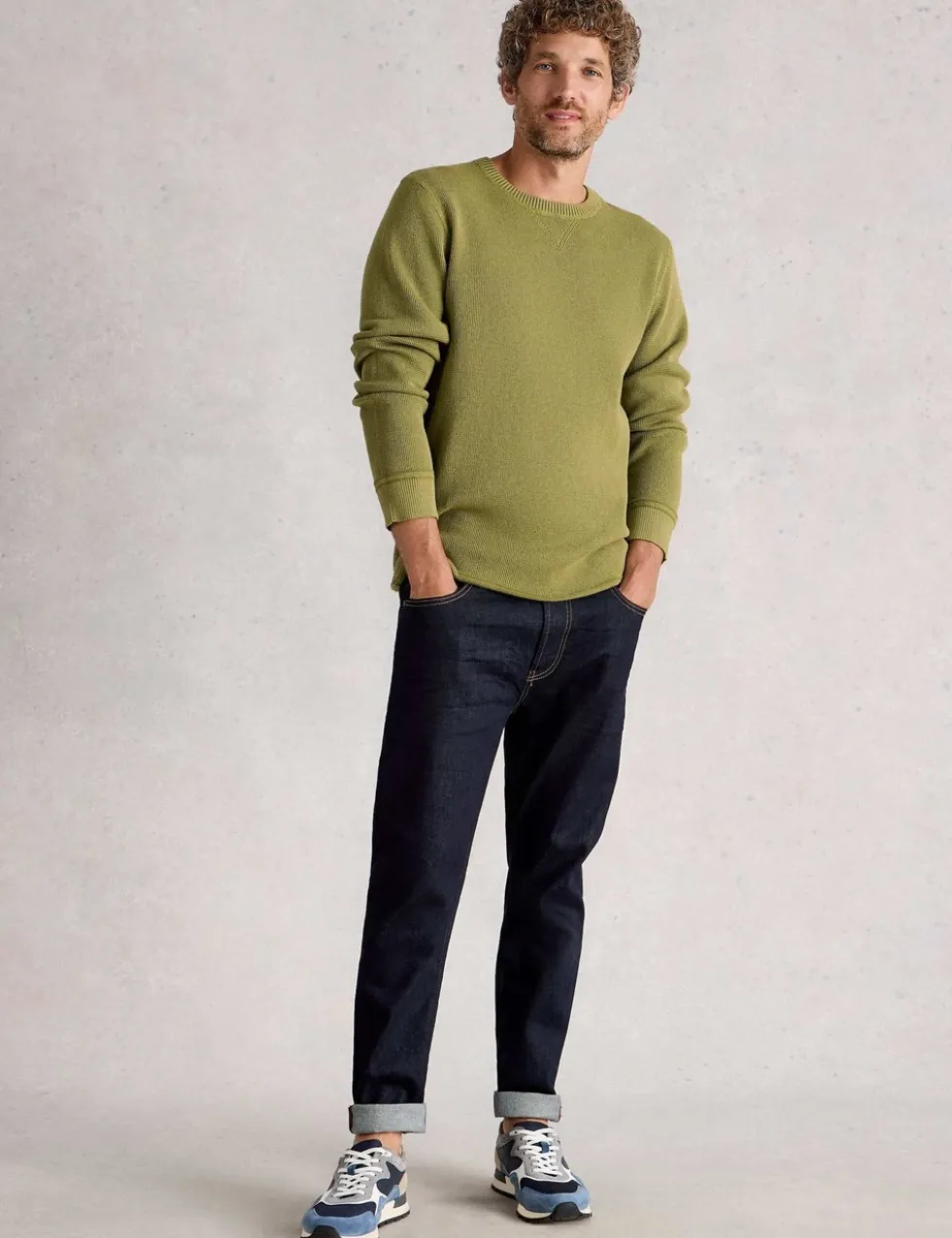 Pure Cotton Crew Neck Jumper